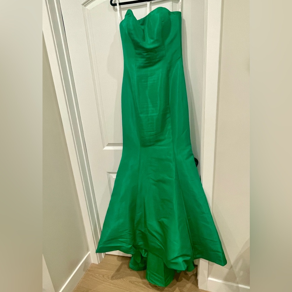 Sherri Hill Strapless Green Dress - Picture 2 of 7